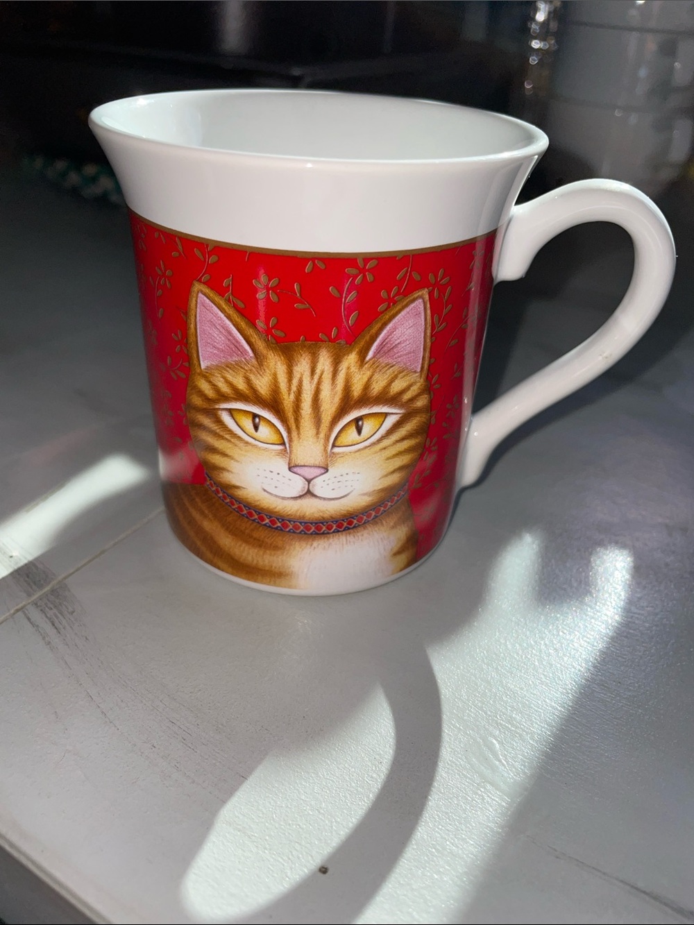 1987 Hallmark coffee/tea cup w/cat portrait on both sides